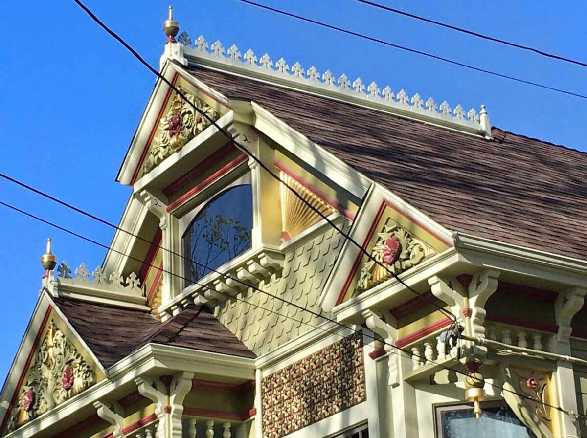 Alameda Post - A very detailed façade on 1530 Mozart Street.