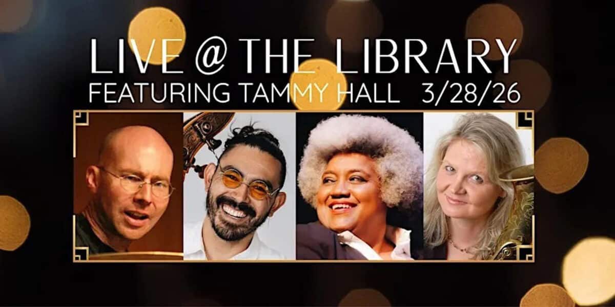 Alameda Post - A poster for Live at the Library concerts.