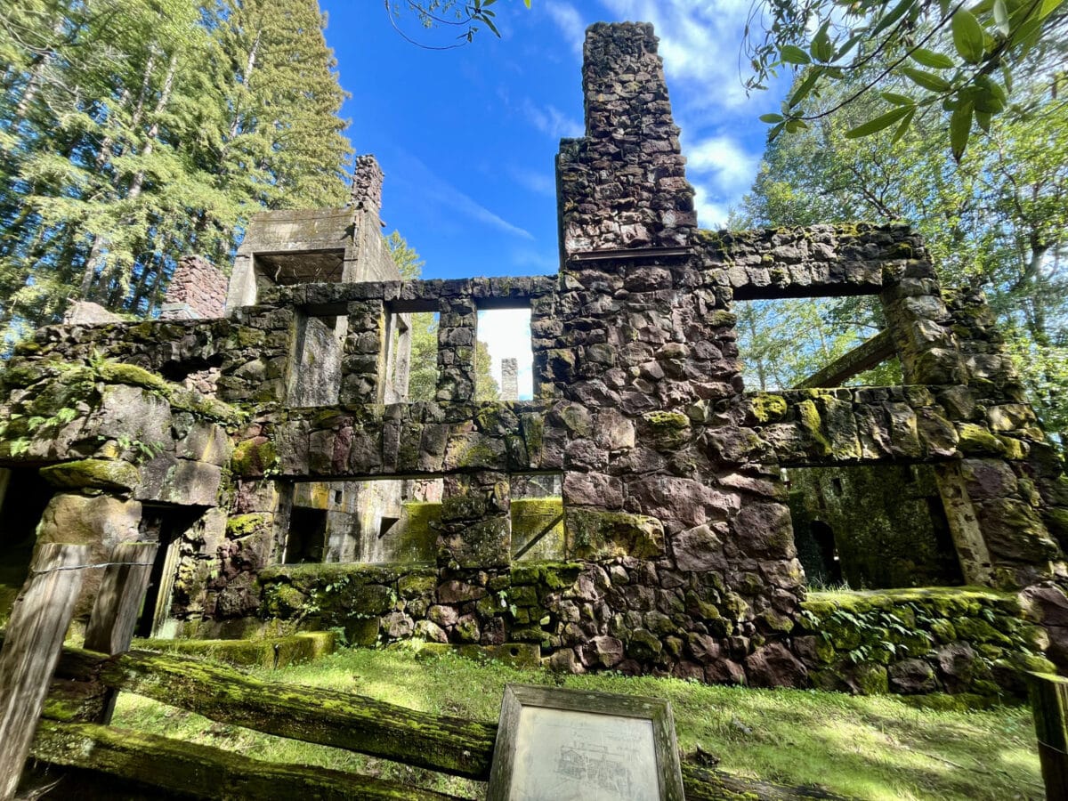 Alameda Post - The empty ruins of a large stone house.