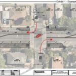 Alameda Post - A diagram of the proposed traffic changes at Lincoln and Walnut.