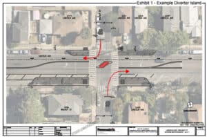 Alameda Post - A diagram of the proposed traffic changes at Lincoln and Walnut.