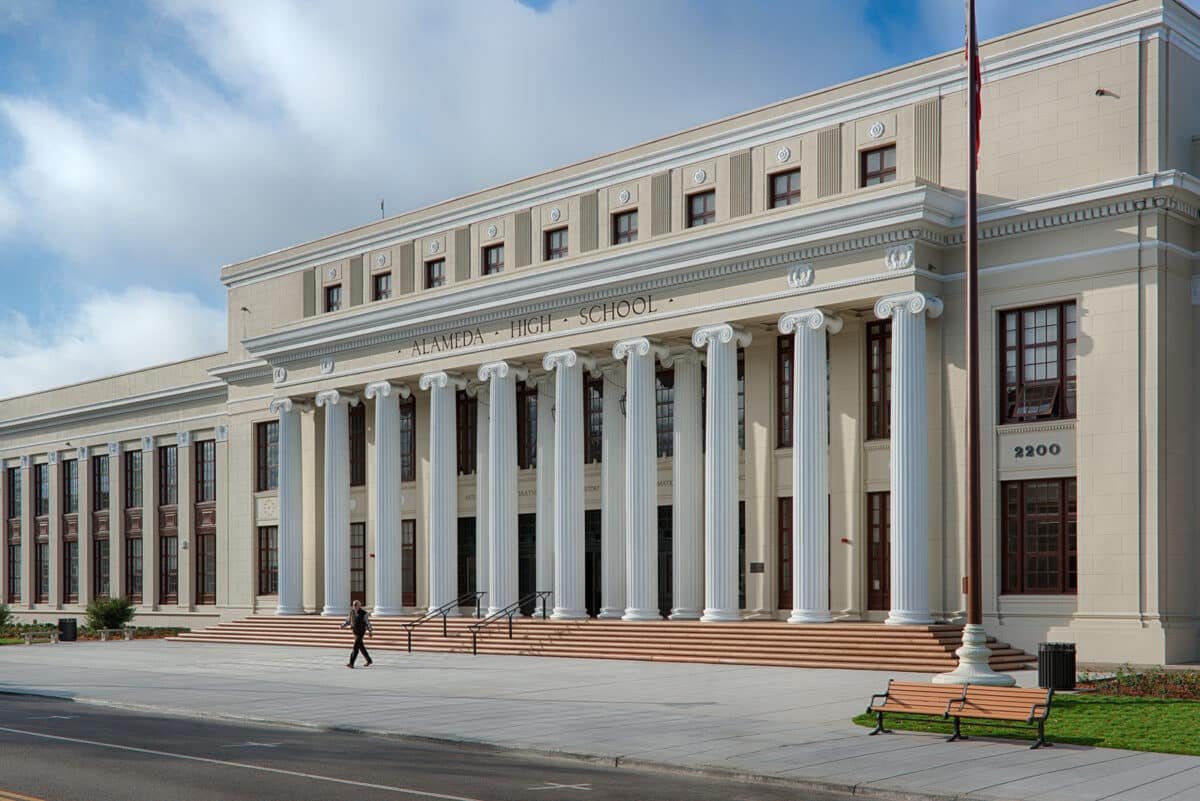 Alameda Post - The front of Alameda High School. 