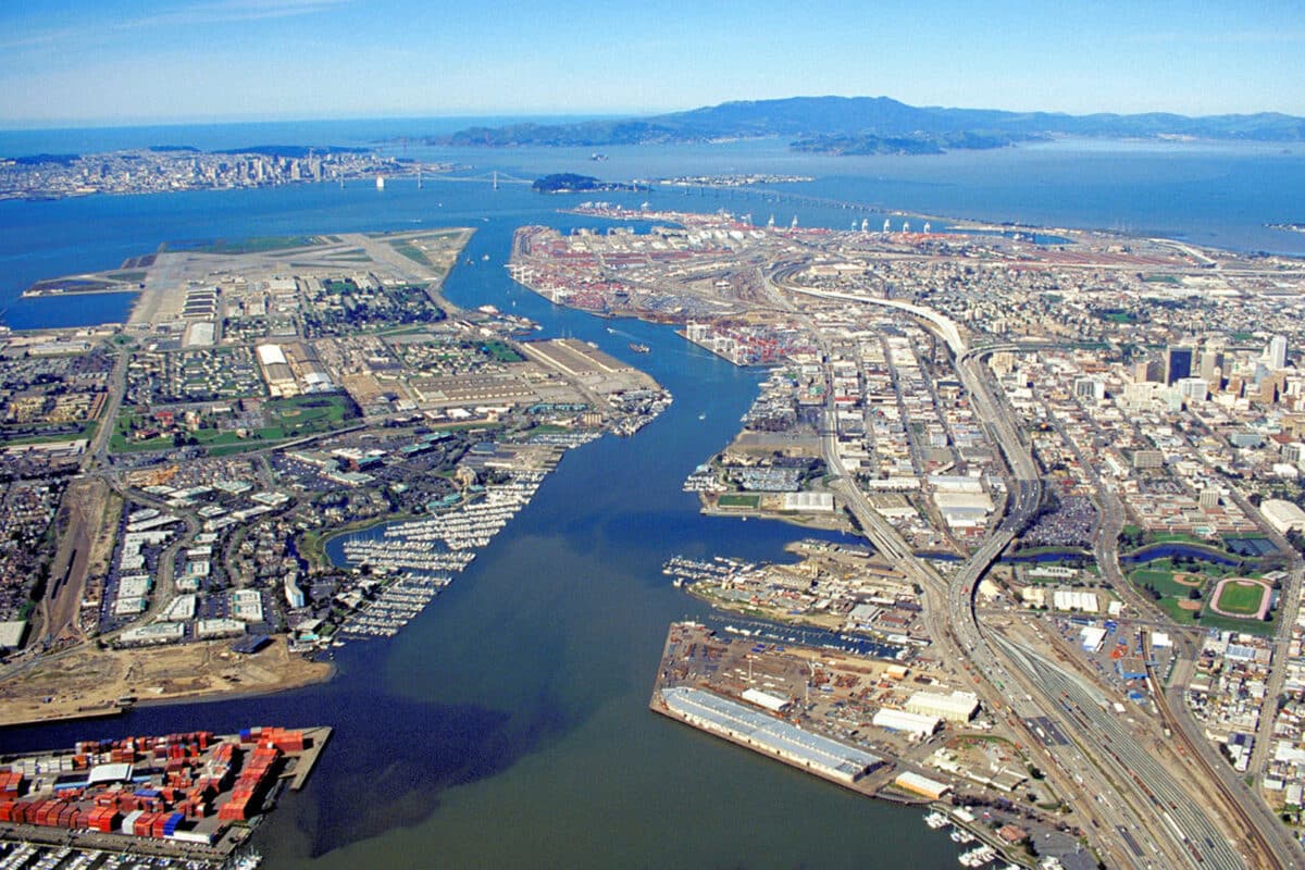 Alameda Post - An aerial photo of Alameda and the Bay Area.