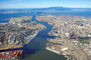 Alameda Post - An aerial photo of Alameda and the Bay Area.
