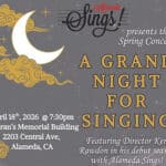 Alameda Post - The poster for the Alameda Sings concert.