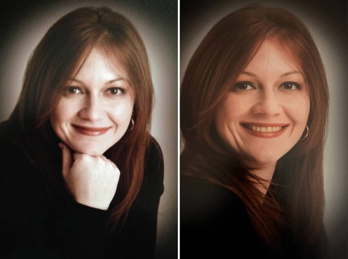 Alameda Post - A headshot of a woman with brown hair, wearing a black shirt. She is smiling.