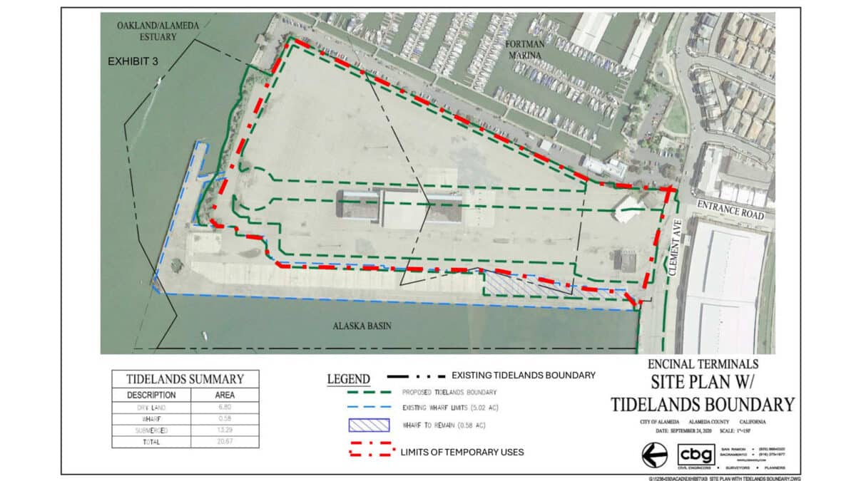 Alameda Post - A map of the Encinal Terminals Site Plan.