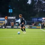 Alameda Post - An Oakland Roots player dribbles in the match against Monterey Bay FC.