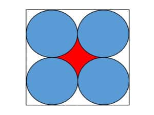 Alameda Post - Four congruent circles inside a square.