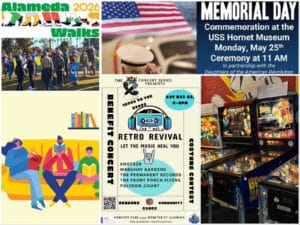 Alameda Post - A collage of posters and photos for upcoming local events this week.