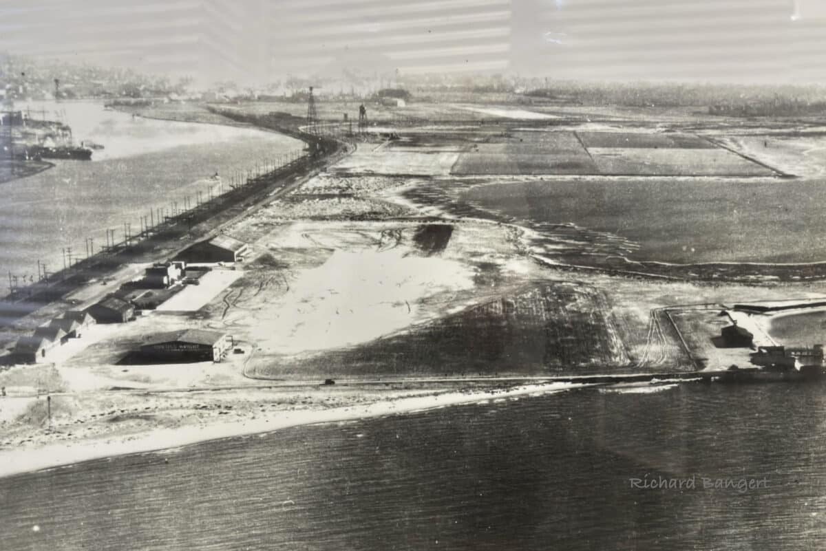 Alameda Post - An aerial view of Alameda Point before it was filled in.