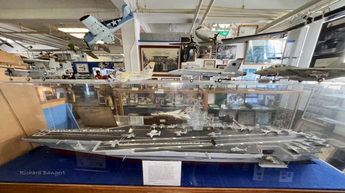 Alameda Post - A model of an aircraft carrier. 