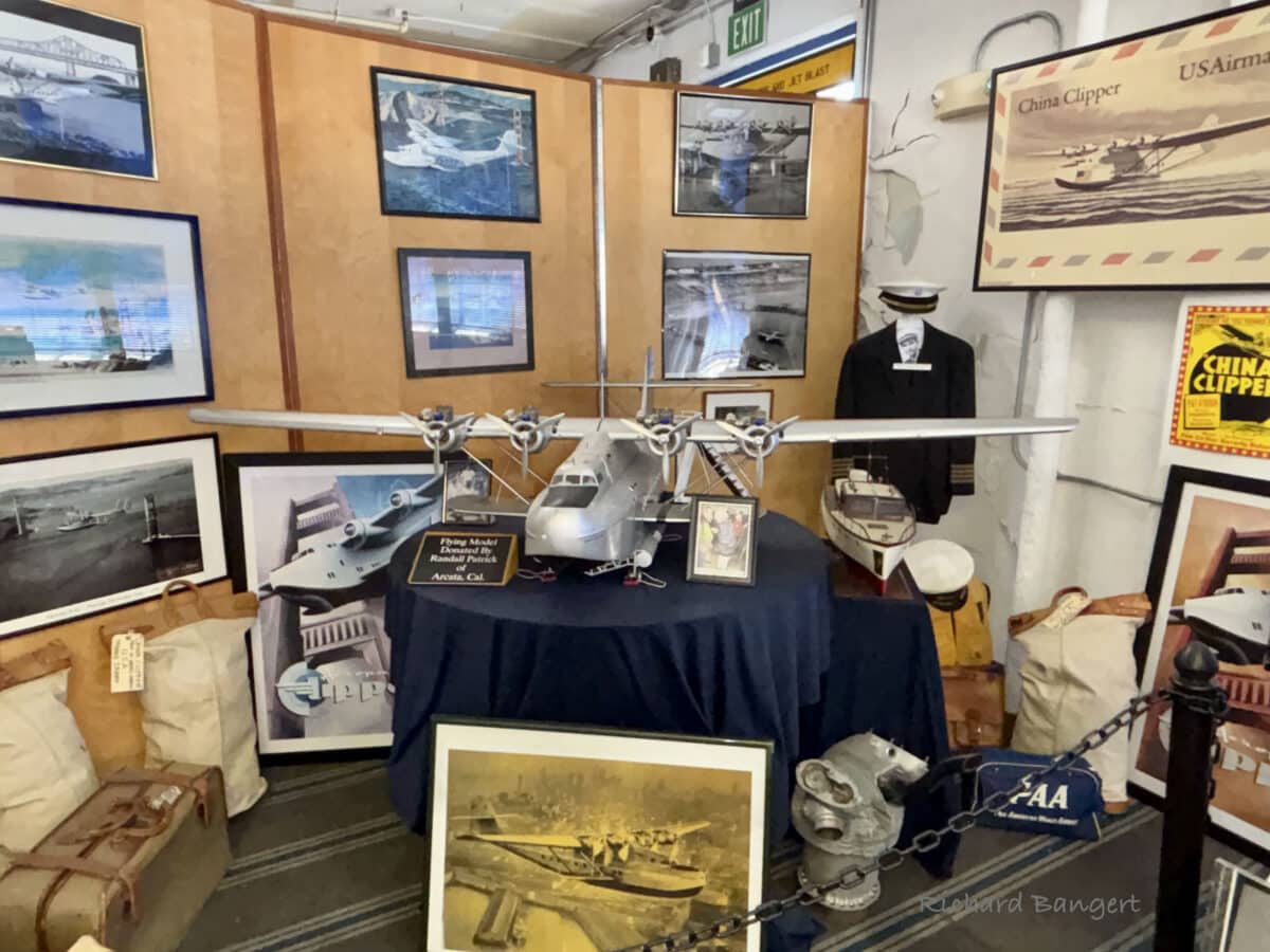 Alameda Post - An exhibit in a museum with a model of a plane.