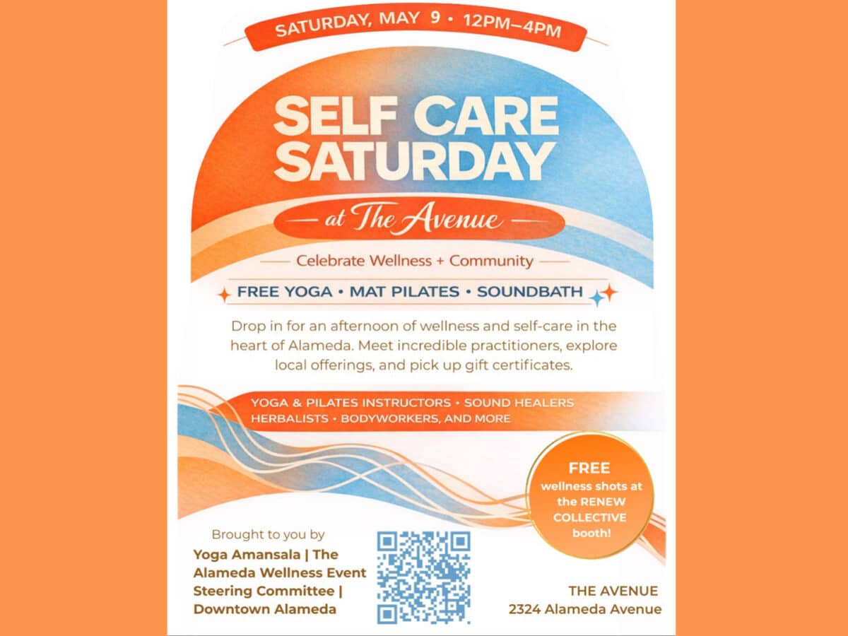 Alameda Post - A poster for self care saturdays. 