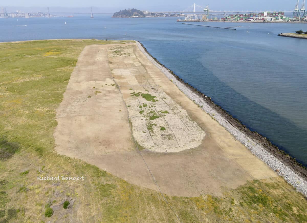 Alameda Post - An aerial view of a dry patch of land.