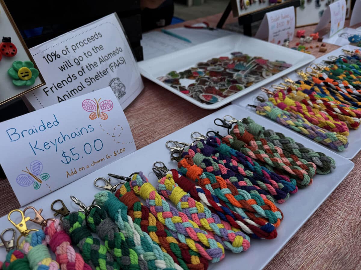 Alameda Post - Braided keychains out for display.
