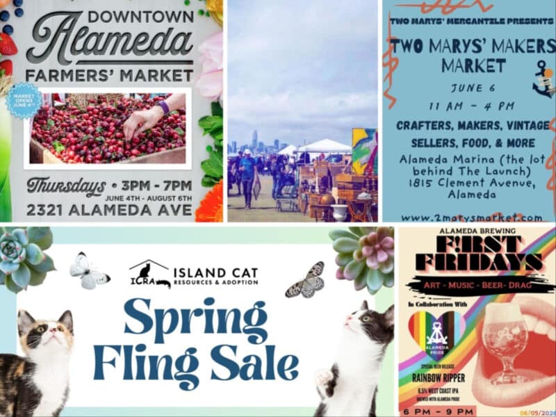 Alameda Post - A collage of posters and photos for upcoming local events this week.