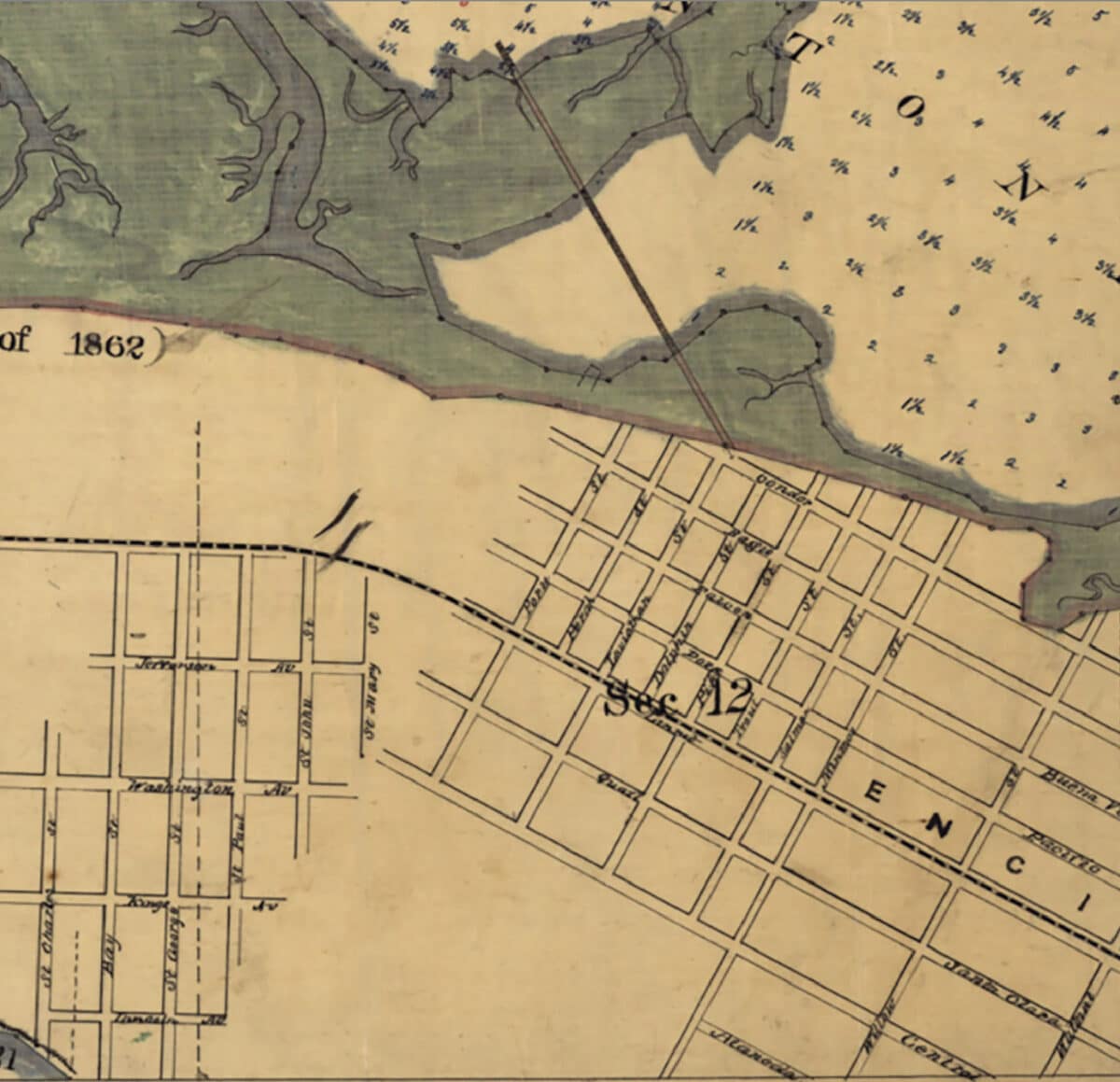 Alameda Post - A map of the Town of Encinal. 