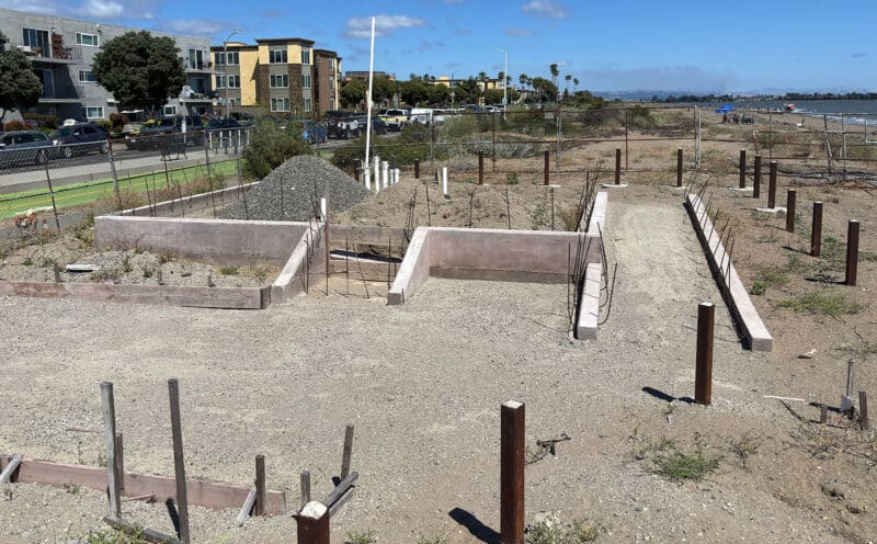 Alameda Post - Foundations for an unfinished building