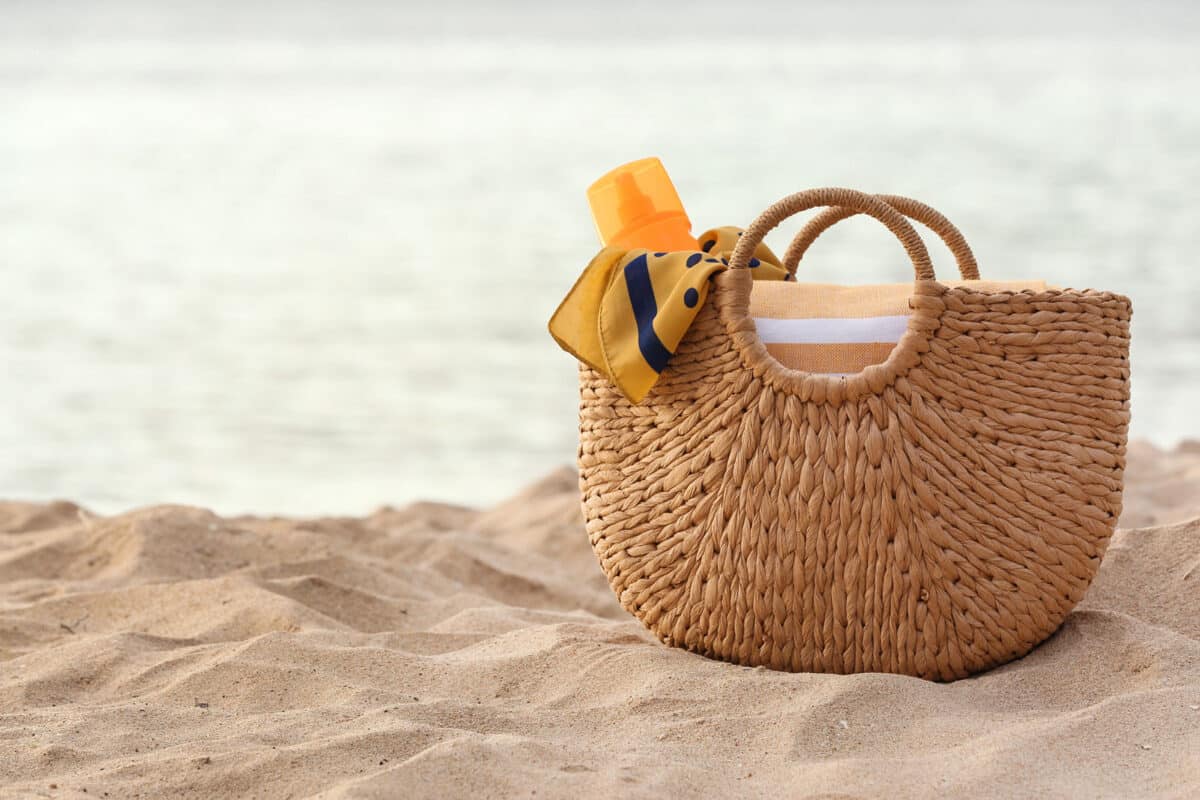 Alameda Post - A beach bag on the beach. 