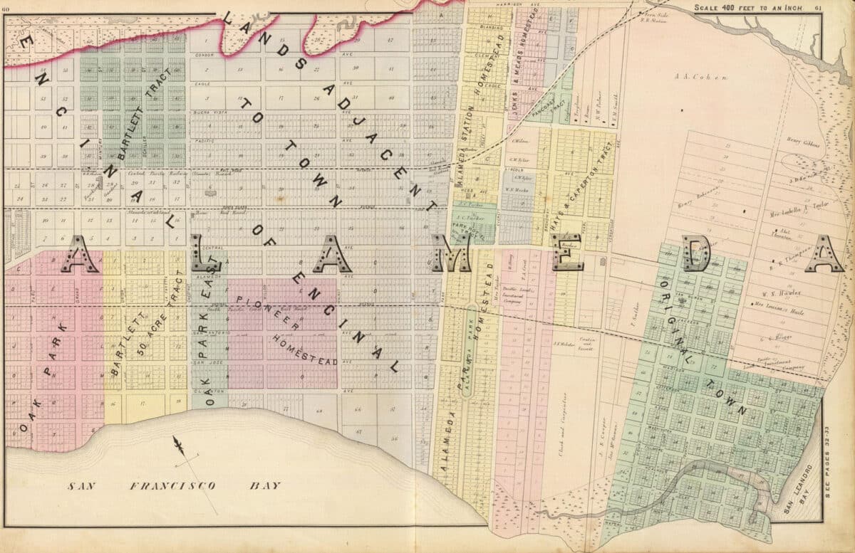 Alameda Post - An old map of Alameda.