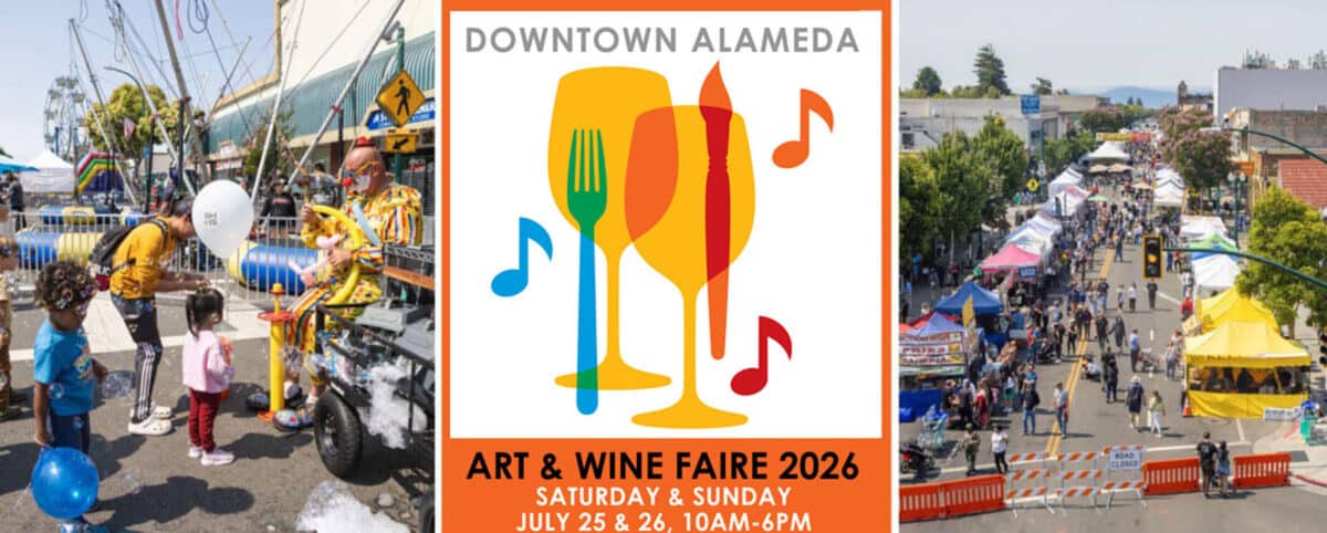 Alameda Post - The poster for the Downtown Alameda Art and Wine fair, and photos of previous years.