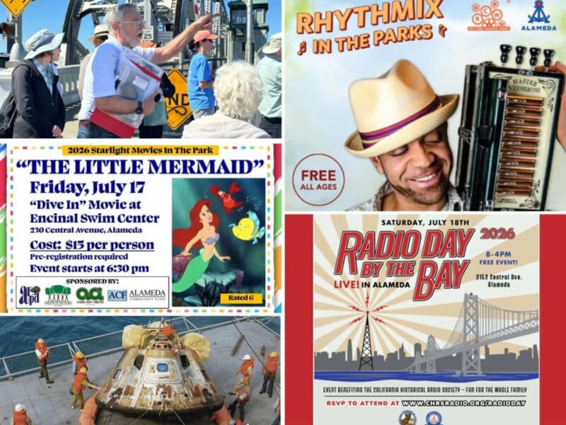 Alameda Post - A collage of posters for upcoming events.