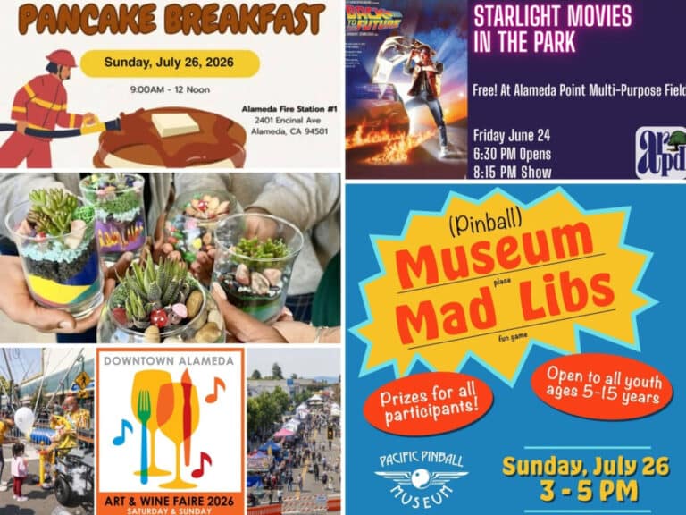 Alameda Post - A collage of posters for upcoming events.