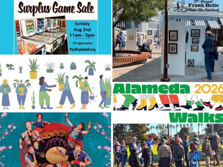 Alameda Post - A collage of posters for upcoming events.