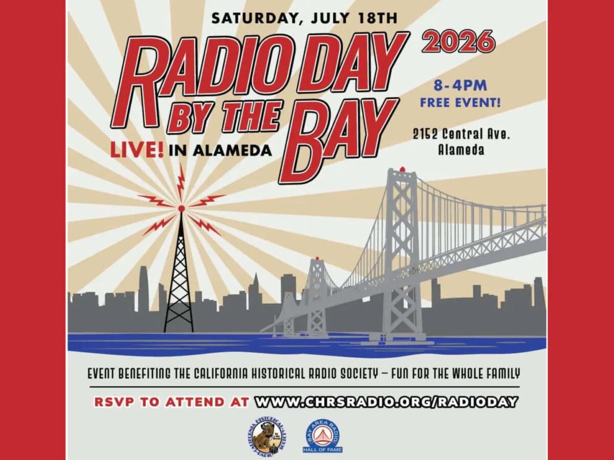 Alameda Post - the poster for Radio Day by the Bay 2026. 