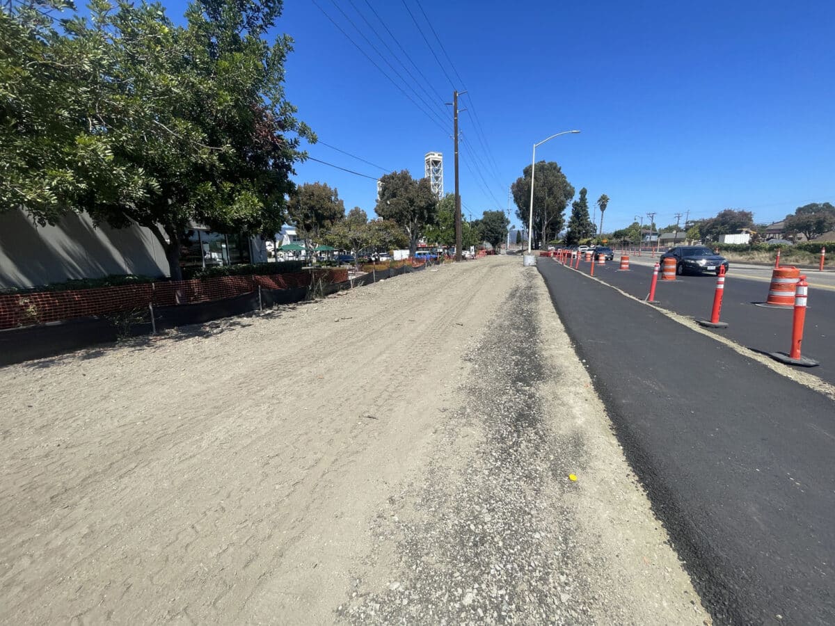 Alameda Post - A construction zone with empty space where a dog park will be.