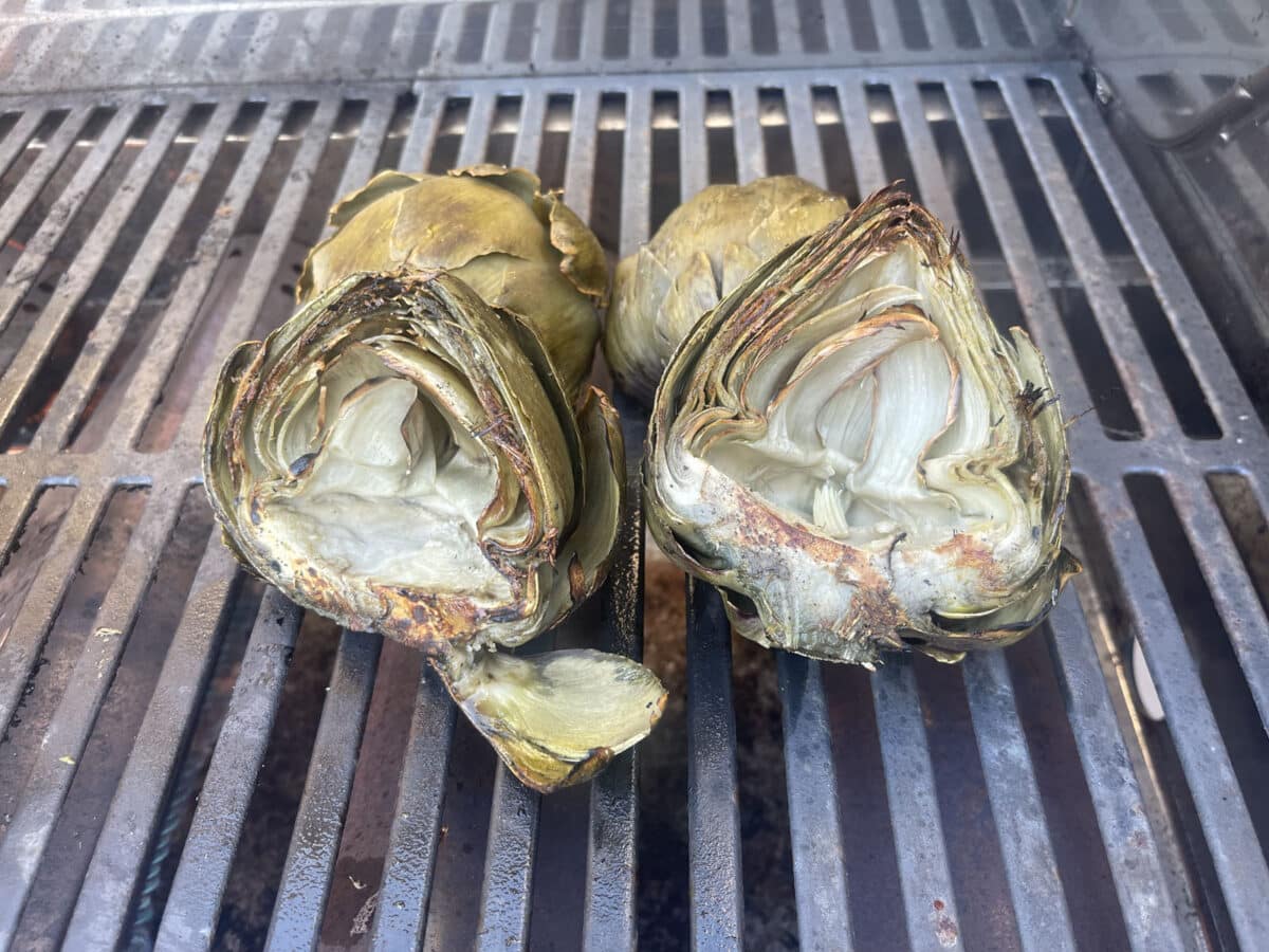 Alameda Post - Artichokes on a grill