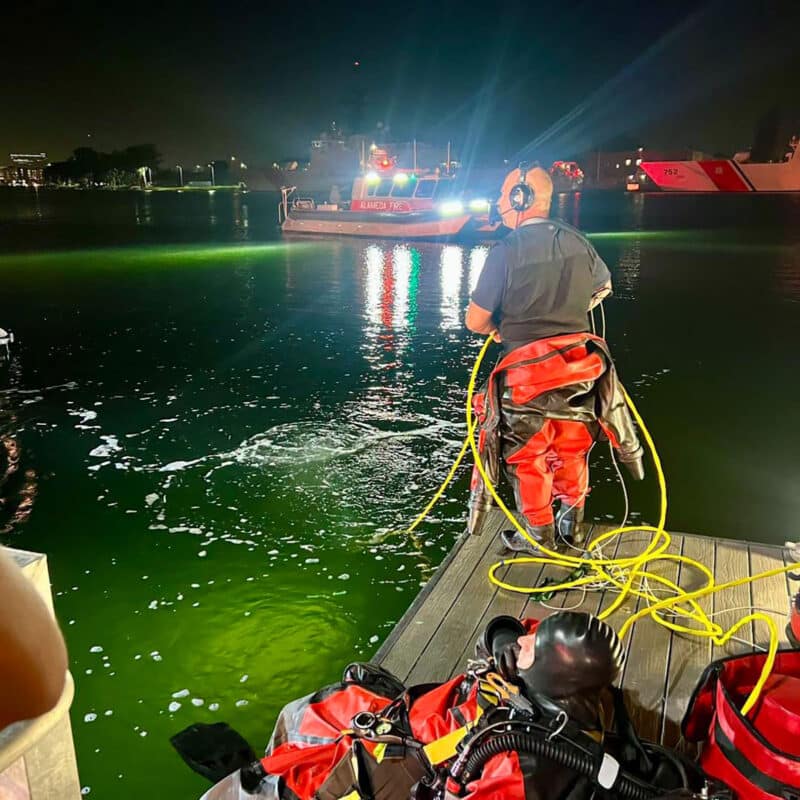 Alameda Post - Alameda Fire Department water rescue at Grand Street boat ramp, Sunday, June 28, 2026