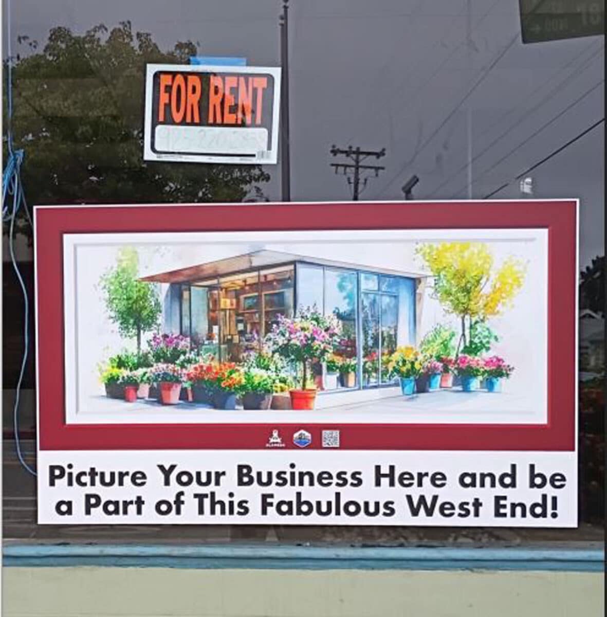 Alameda Post - A photo of a storefront for rent.