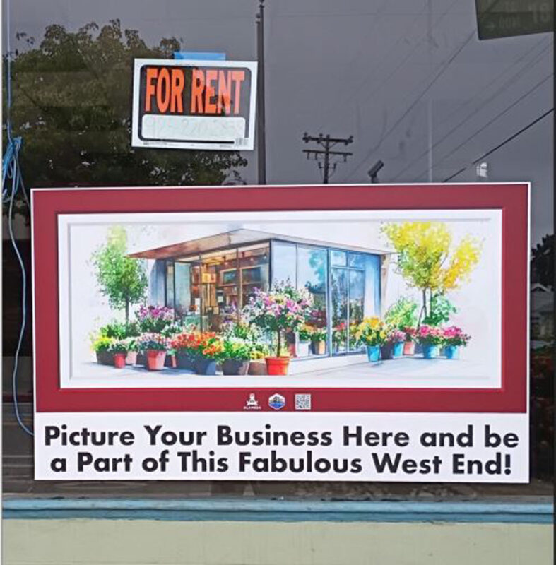 Alameda Post - A photo of a storefront for rent.