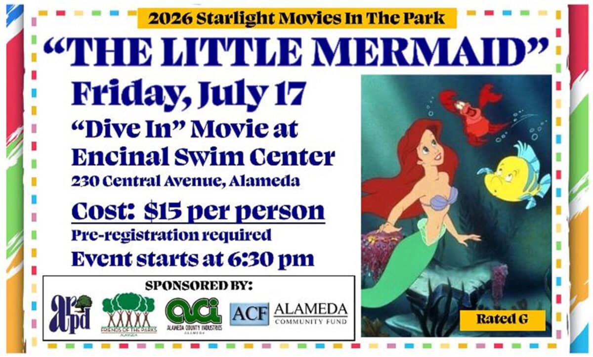 Alameda Post - The poster for the Little Mermaid Dive in Movie. 