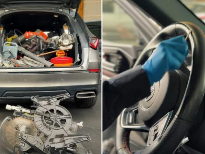 Alameda Post - Screenshots of a stolen vehicle full of tools.