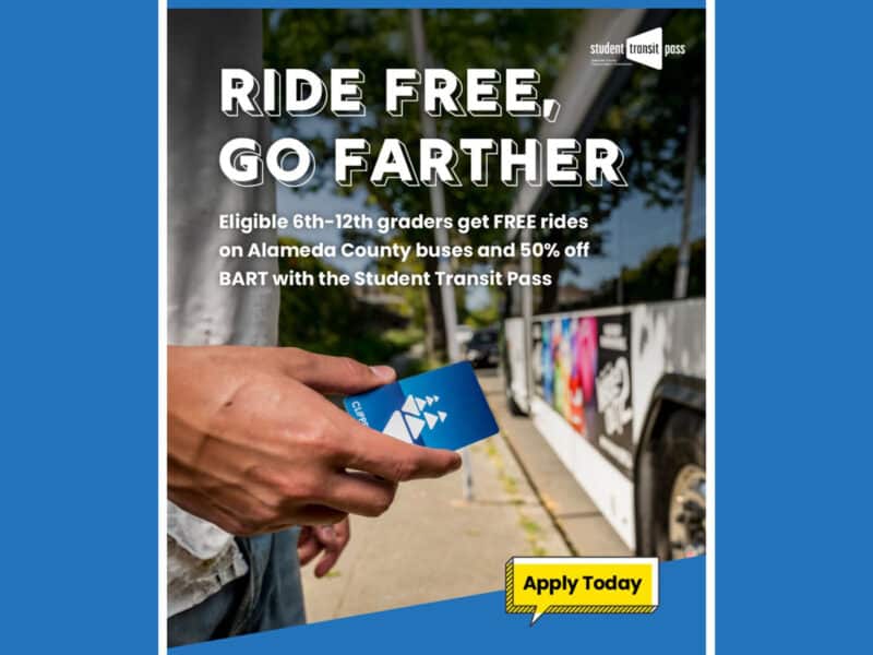 Alameda Post - An advertisement for the Student Transit Pass.