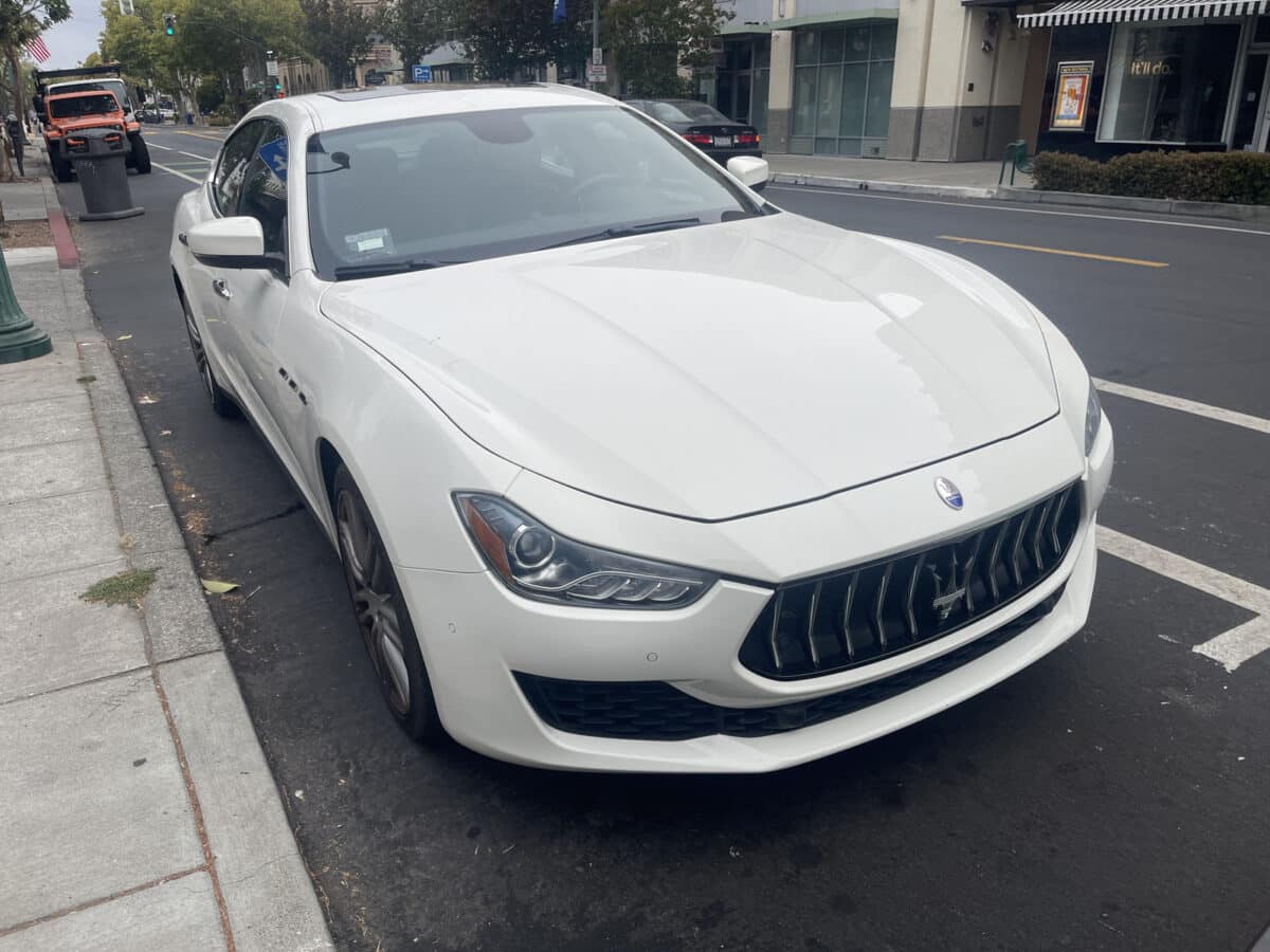 Alameda Post - A white Maserati. 