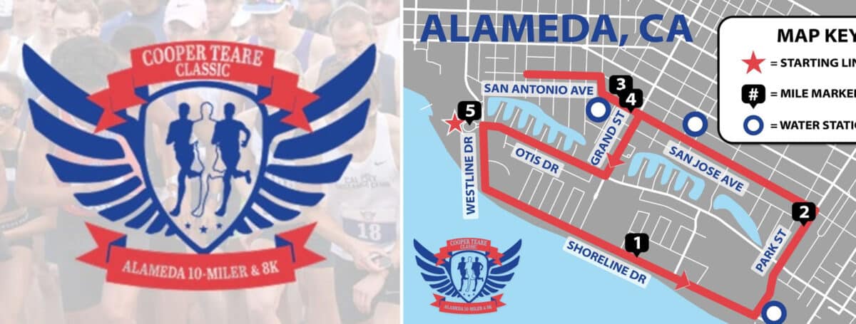 Alameda Post - The logo and course map for the Cooper Teare classic in Alameda. 