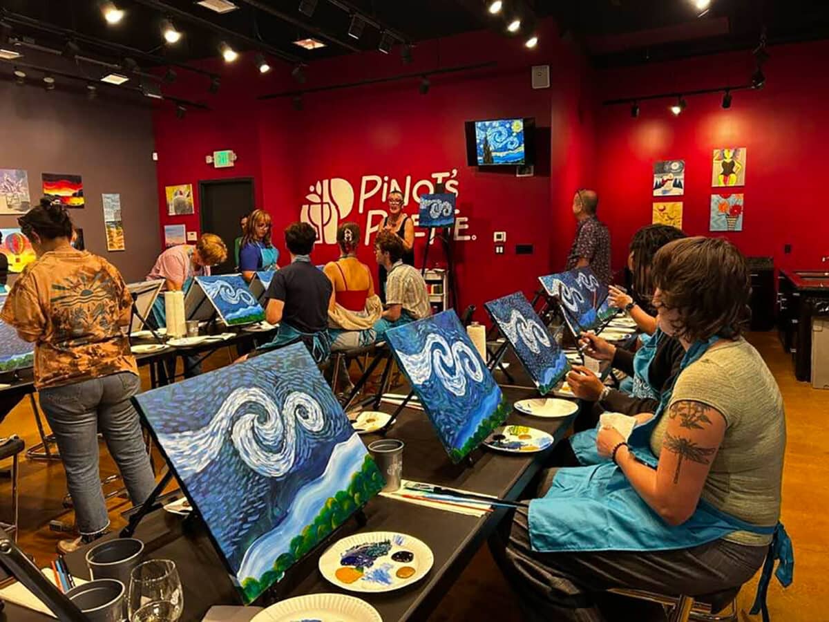 Alameda Post- artists working on paintings