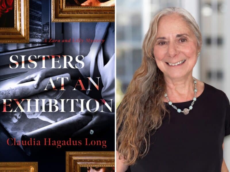 Alameda Post - the cover of Sisters at an Exhibition and a photo of the author.