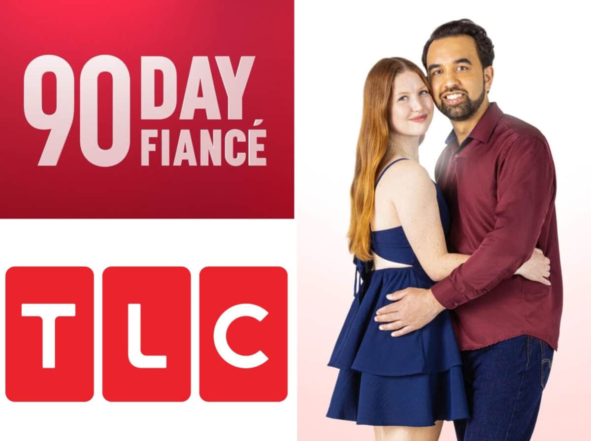 Alameda Post - The logos for TLC and 90 Day Fiance, and a photo of a couple.