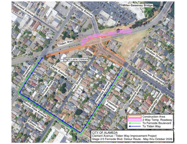 Clement / Tilden Improvement Project Updates: Eastbound Tilden Way Limited Daytime Closures