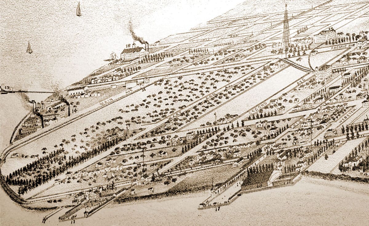 Alameda Post - An old map of the wets end of Alameda.