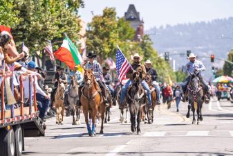 Alameda Post - horses and their riders in a parade
