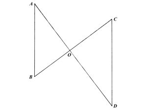 Alameda Post - two scalene triangles ABO and CDO touch at point O.