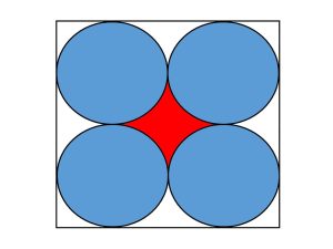 Alameda Post - Four congruent circles inside a square.