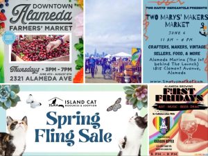 Alameda Post - A collage of posters and photos for upcoming local events this week.