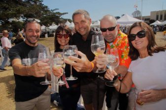 Alameda Post - Corks, Forks, Rhythm & Brews guests raise their glasses